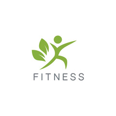 Fitness Logo Flat Vector Illustration