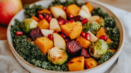 Roasted Vegetable Salad with Tahini Dressing