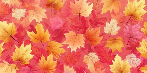 Colorful autumn leaves background in shades of red, orange, and yellow