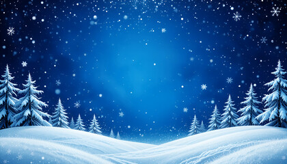 winter landscape with snow