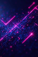 Abstract geometric background with glowing neon lines in ultraviolet light, created with generative AI,  lines,  neon