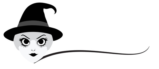 Scary Furry Monster Face with Sharp Teeth - Halloween Vector Art