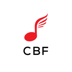 CBF creative minimalist letter logo.