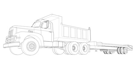 truck with a platform for transportation