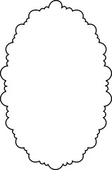 Ornate Oval Frame Outline