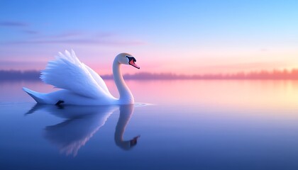 Fototapeta premium swans in the lake