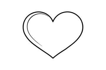 Line art vector illustration of a heart.eps