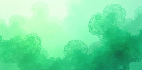 Fototapeta premium Abstract green watercolor background with subtle gradient and elegant brush strokes, modern, creative