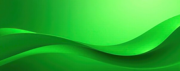 Abstract green wavy lines background with a soft glow,  soft,  artistic