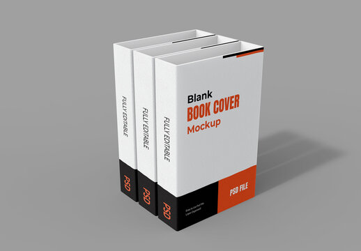Blank Book with Cardboard Cover Mockup
