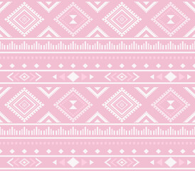 Naklejka premium Ancient echoes Aztec geometric abstract seamless pattern southwest Navajo Native American tribal ethnic modern colorful for textile printing
