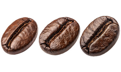 Obraz premium Coffee beans isolated, Fresh beans collection, Collection set of coffee beans isolated