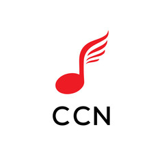 CCN creative minimalist letter logo.