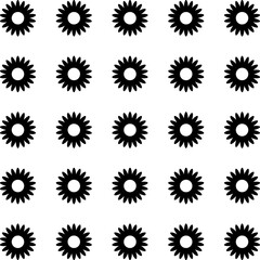 Floral Pattern. Two-color bright spring Flower Ornament Pattern Background - floral graphic design element for web or print.