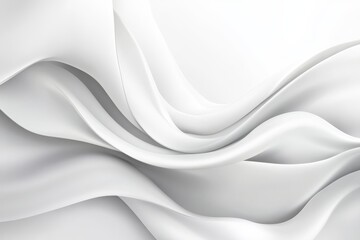 Fototapeta premium A stunning abstract picture showcases gentle white and pale gray waves that produce a luxurious and soft texture