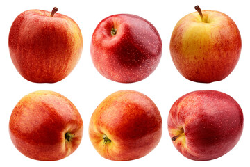red Apple isolated on white background, full depth of field