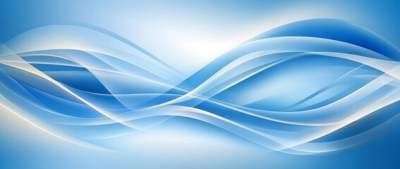 Obraz premium A bright blue wave features a thin white line running through its center