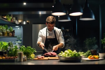 Embracing ancestral diet principles in a modern kitchen with fresh ingredients and traditional cooking methods