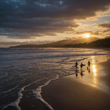 sunset at the beach