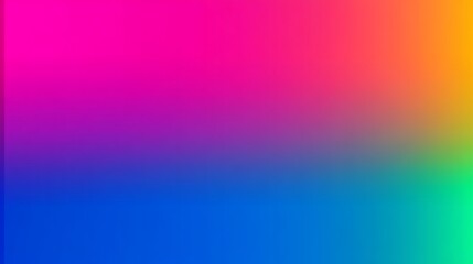 Vibrant rainbow gradient background.