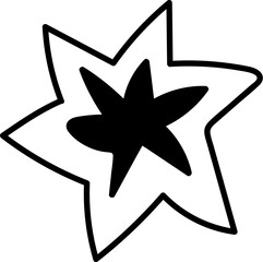 Doodle Lined Star