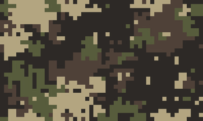 Abstract digital camouflage pattern.  Perfect for backgrounds, textiles, military or tactical designs.  Earthy tones create a versatile, modern aesthetic.