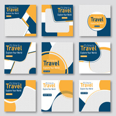 Travel social media post template