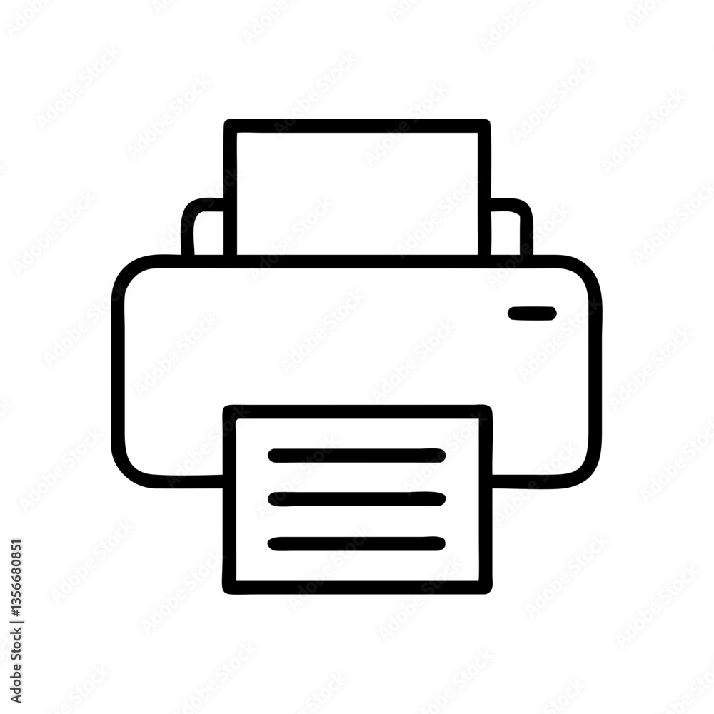Poster printer printing document in minimalistic style