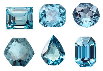 collection of blue gemstones shimmer, catching light beautifully