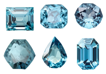 collection of blue gemstones shimmer, catching light beautifully