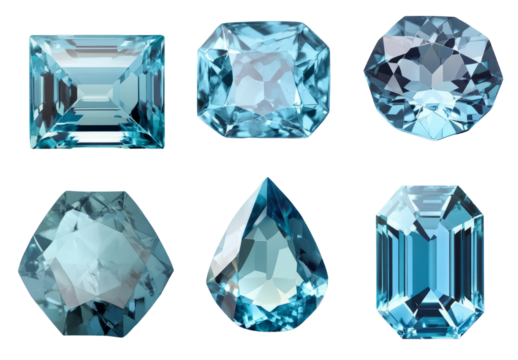 collection of blue gemstones shimmer, catching light beautifully