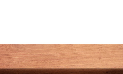 Front view of wooden or wood table PNG transparent.