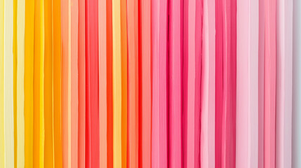 Obraz premium Colorful vertical ribbons display a gradient of vibrant shades in a creative setting during daytime Generative AI