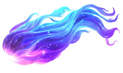 Fototapeta premium Colorful Neon Wave Isolate on Transparent Background, cutout, png