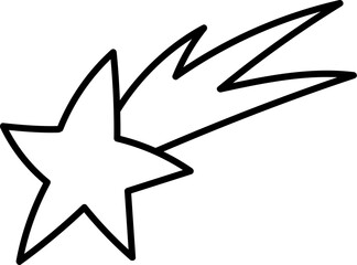 Hand Drawn Flying Star