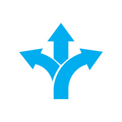 road direction arrow sign