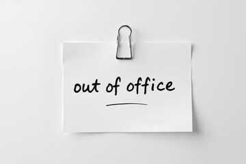 Concept demonstrating being out of the office, vacation, time off, break from work, rest