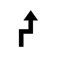 road direction arrow icon