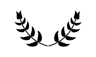 Black leaves in hand-drawn style. Nature frame