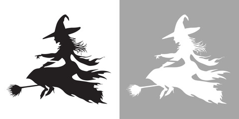 Flying Witch Stencil | Halloween DIY Spray Paint & Laser Cut Template