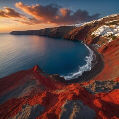 sunset over the lake