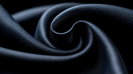 Naklejka premium Dark Blue Fabric Swirl Abstract Texture Background