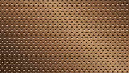 Vintage Bronze Metal Perforated Background | Vector Illustration