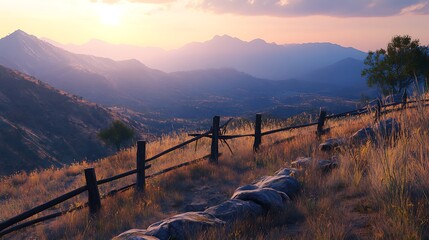 Fototapeta premium sunrise in the mountains