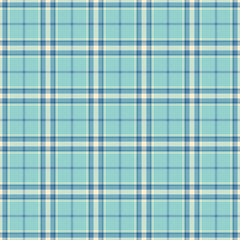 Effect plaid check fabric, dress pattern tartan background. Simplicity textile vector seamless texture in light and cyan colors.