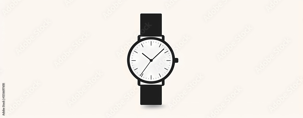 Poster minimalist time: an elegant timepiece in a minimalist style, its clean design and sleek lines sugges