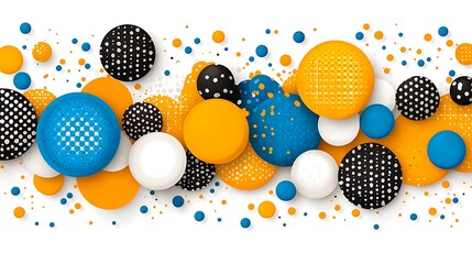 Abstract colorful spheres background.