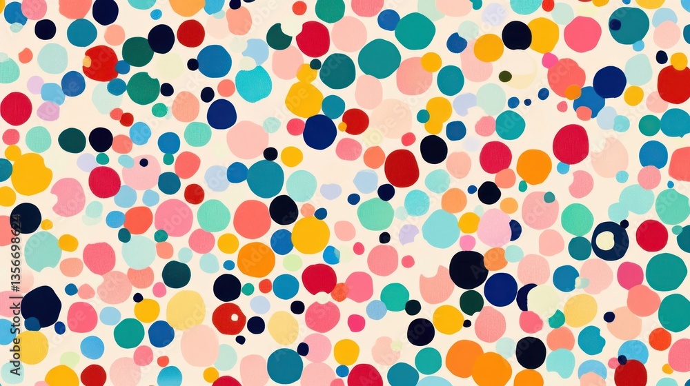 Poster abstract colorful polka dot pattern background.