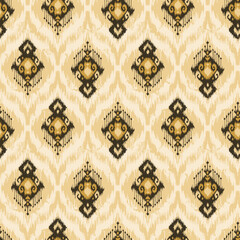 Geometric ethnic oriental ikat pattern traditional Design for background, carpet, wallpaper, clothing, wrapping, Batik, fabric, Vector illustration. embroidery style.seamless ikat pattern traditional 