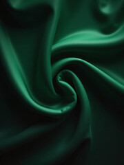Obraz premium A green fabric with a spiral pattern